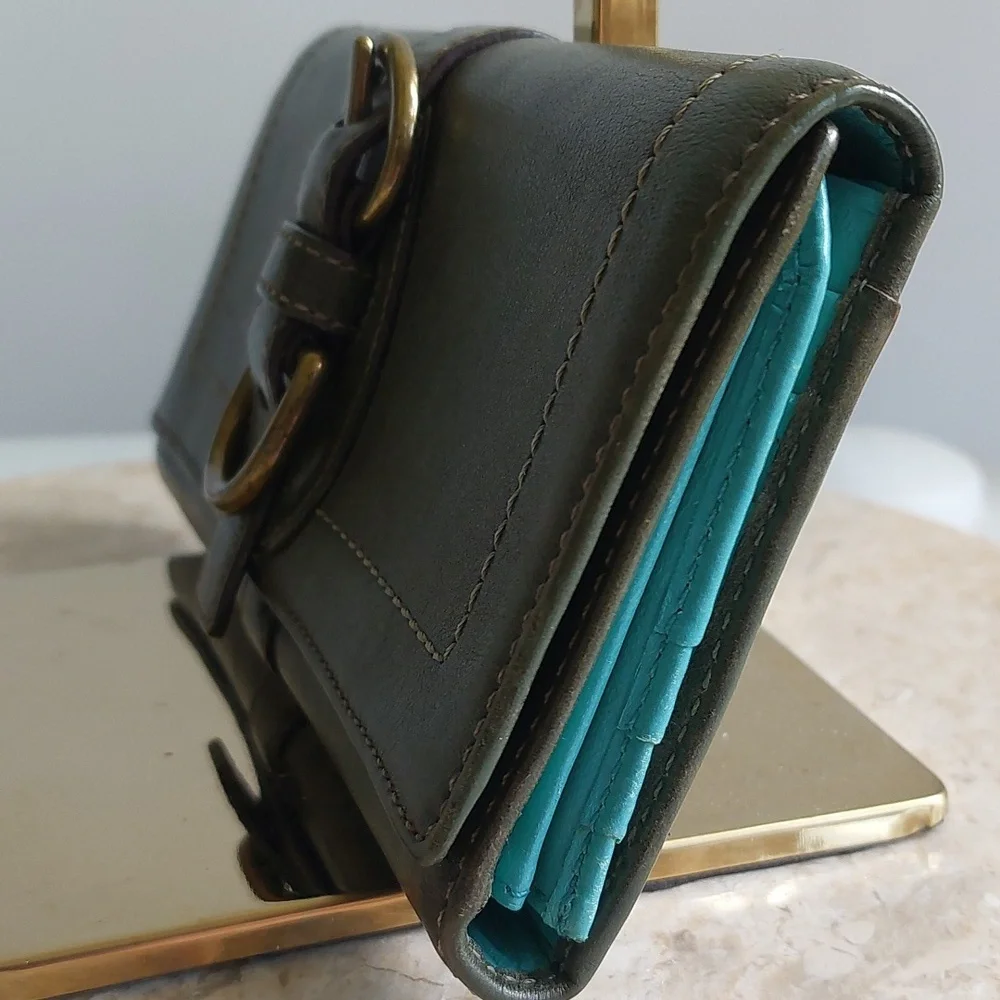 Coach legacy Garcia 65th Anniversary🫒 olive & Aqua Vachetta rare💚 1941 - Picture 5 of 13